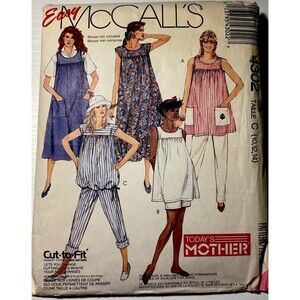 McCall's Pattern 4302 - Size 8 -12 - Maternity Dress Jumper Top Pants Shorts UC